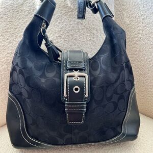 Vintage Coach Soho Hamilton Signature Jacquard Hobo Shoulder Bag NWOT